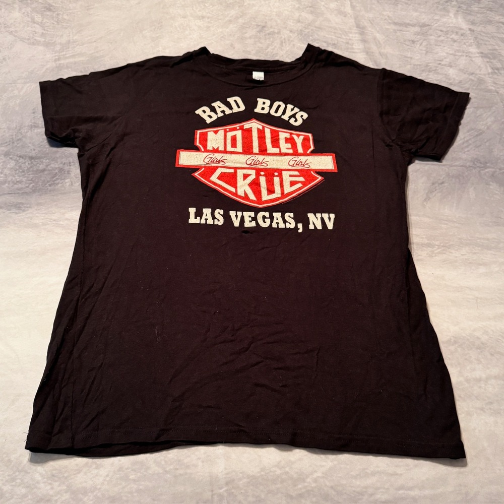 Motley Crue Bad Boys tshirt Las Vegas black womens size 3XL